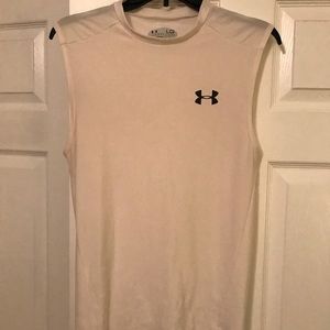 Men’s Under Armor White Compression Tank Size L
